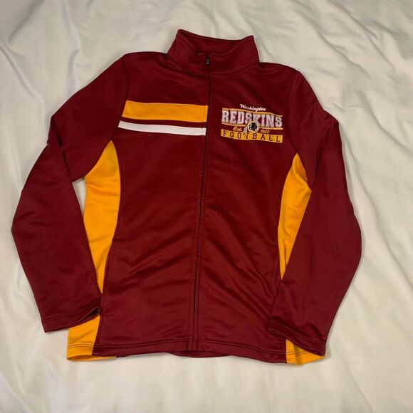 NFL Team Apparel Washington Redskins Mock Neck Full Zip Track Jacket Women's Med - Picture 1 of 6